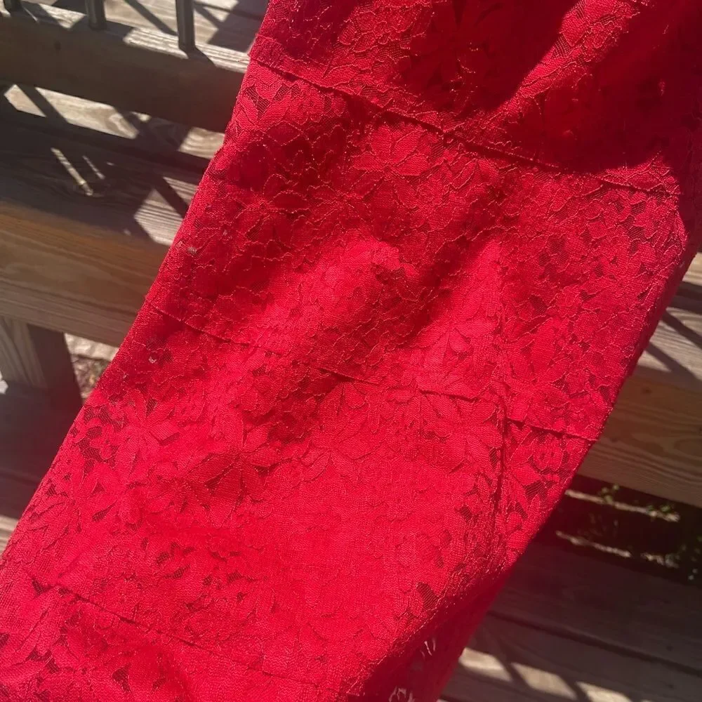 Perceptions New York red lace dress